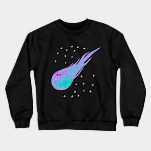 Meowteor funny cat in space Crewneck Sweatshirt